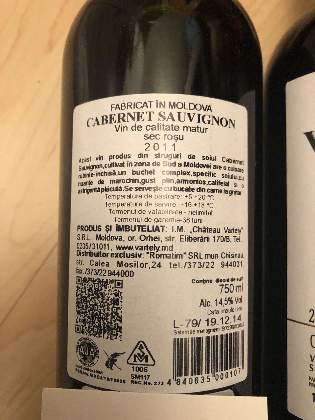 Vins: Vartely, Cabernet Sauvignon Rezerva,2011 – Neuf avec emballage d'origine à Wald ZH par mlnt 4