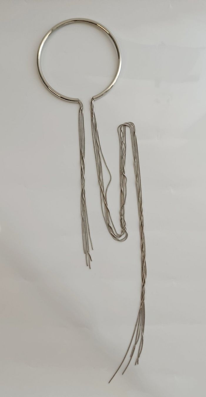 Catenine: Lange, silberfarbene Haslkette im Choker-Stil – Nuovo (secondo la descrizione) da Weiach venduto da sim_8s27 1