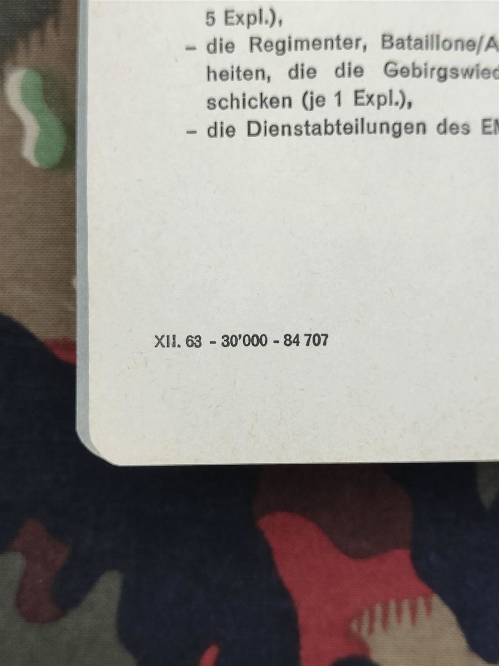 Libri: Reglement 51.43 d, GEBIRGSREGLEMENT 1963 – Usato da Bauma venduto da SwissMilitaria 2