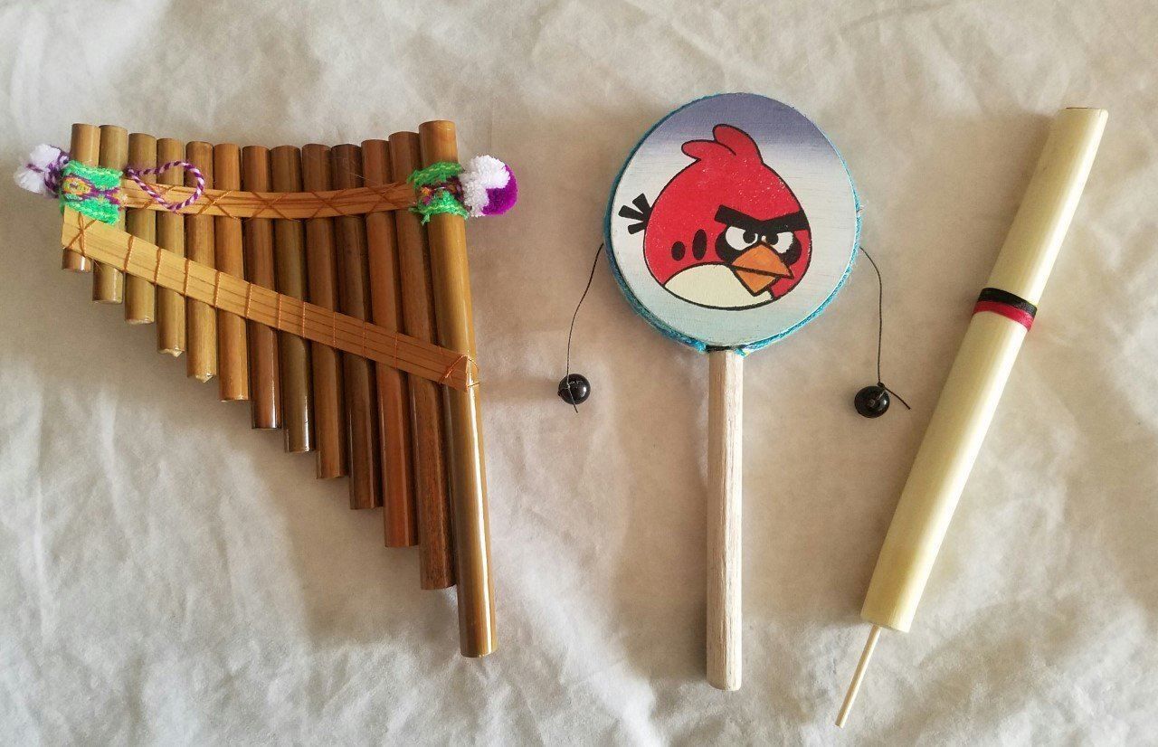 Strumenti musicali: Kinder Instrumente Set, 3 Instrumente, NEU!! – Nuovo (secondo la descrizione) da Lima- Peru venduto da Alpaka-Haus 4