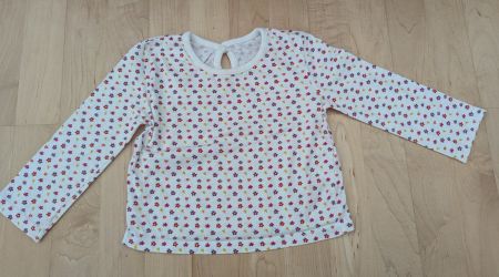 Baby Langarmshirt mit buntem Blümchenmuster – Gr. 86 (12-18)