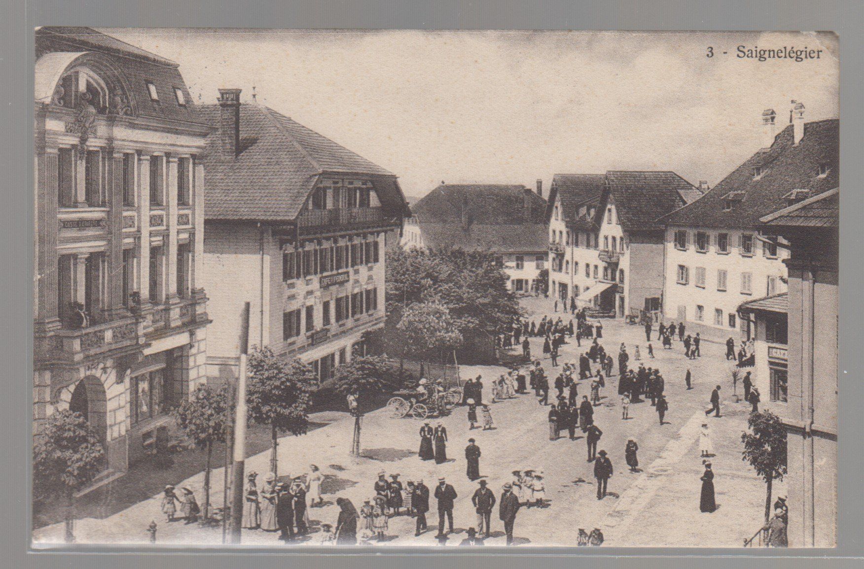 Cartoline postali: Carte Saignelégier animée circulé 1915 – Usato da Boécourt venduto da Denteles66