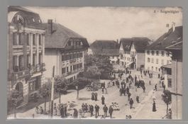 Carte Saignelégier animée circulé 1915