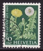 Pro Juventute SBK-Nr. 184 (Löwenzahn 1960) gestempelt