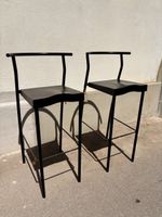 2x Barhocker Hi-Glob by Giugiaro Design for Kartell, schwarz