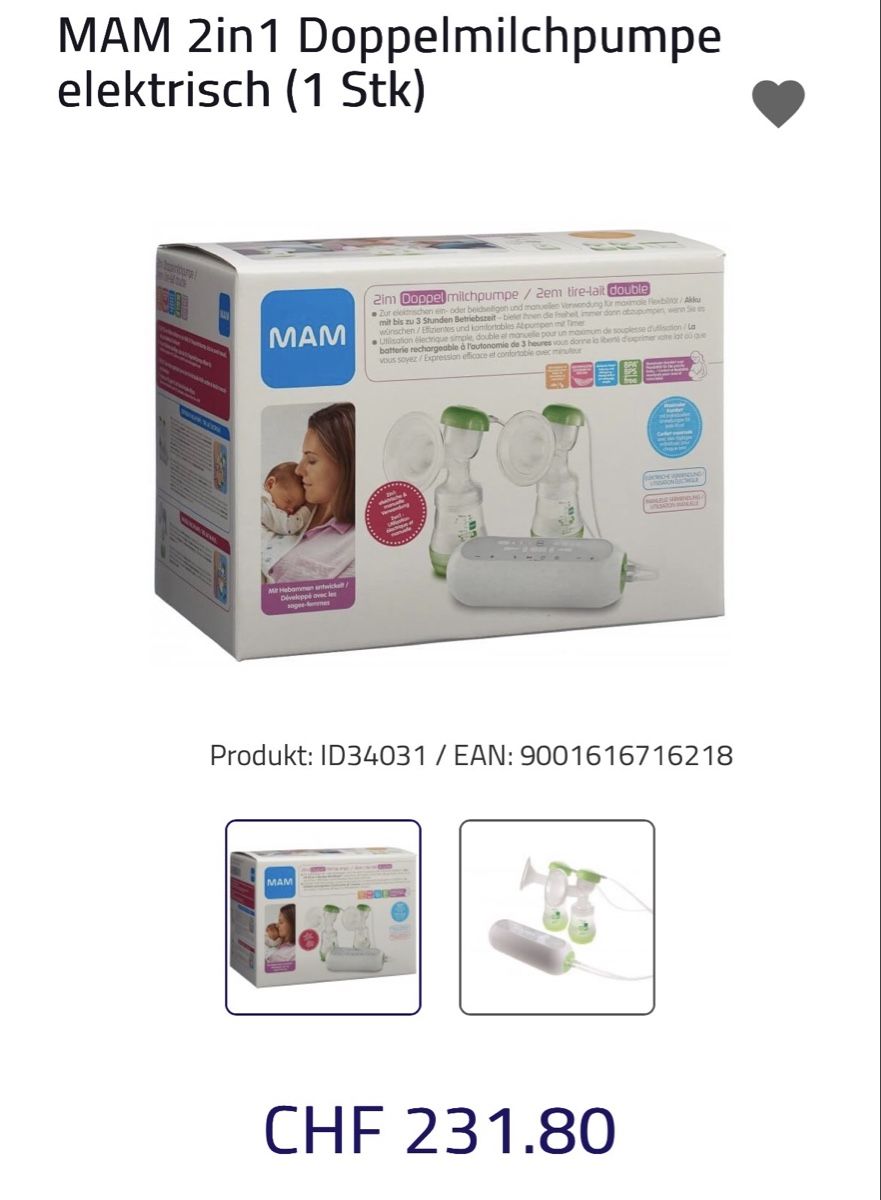 Mam Accessori per l’allattamento: MAM Milchpumpe 2 in 1 – Nuovo (secondo la descrizione) da Knonau venduto da Gysii 1
