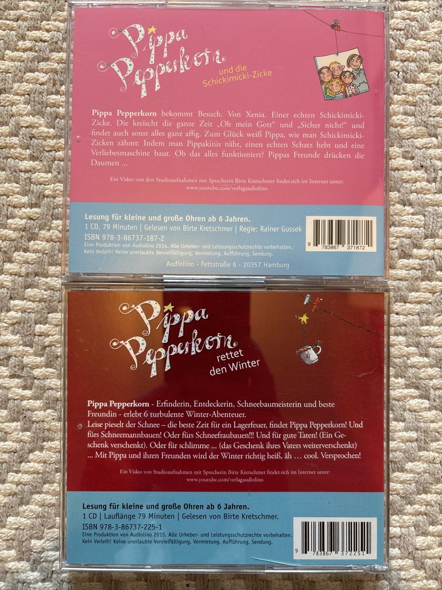 CDs: 2 CDs Pippa Pepperkorn – Gebraucht aus Zürich von K.St. 1