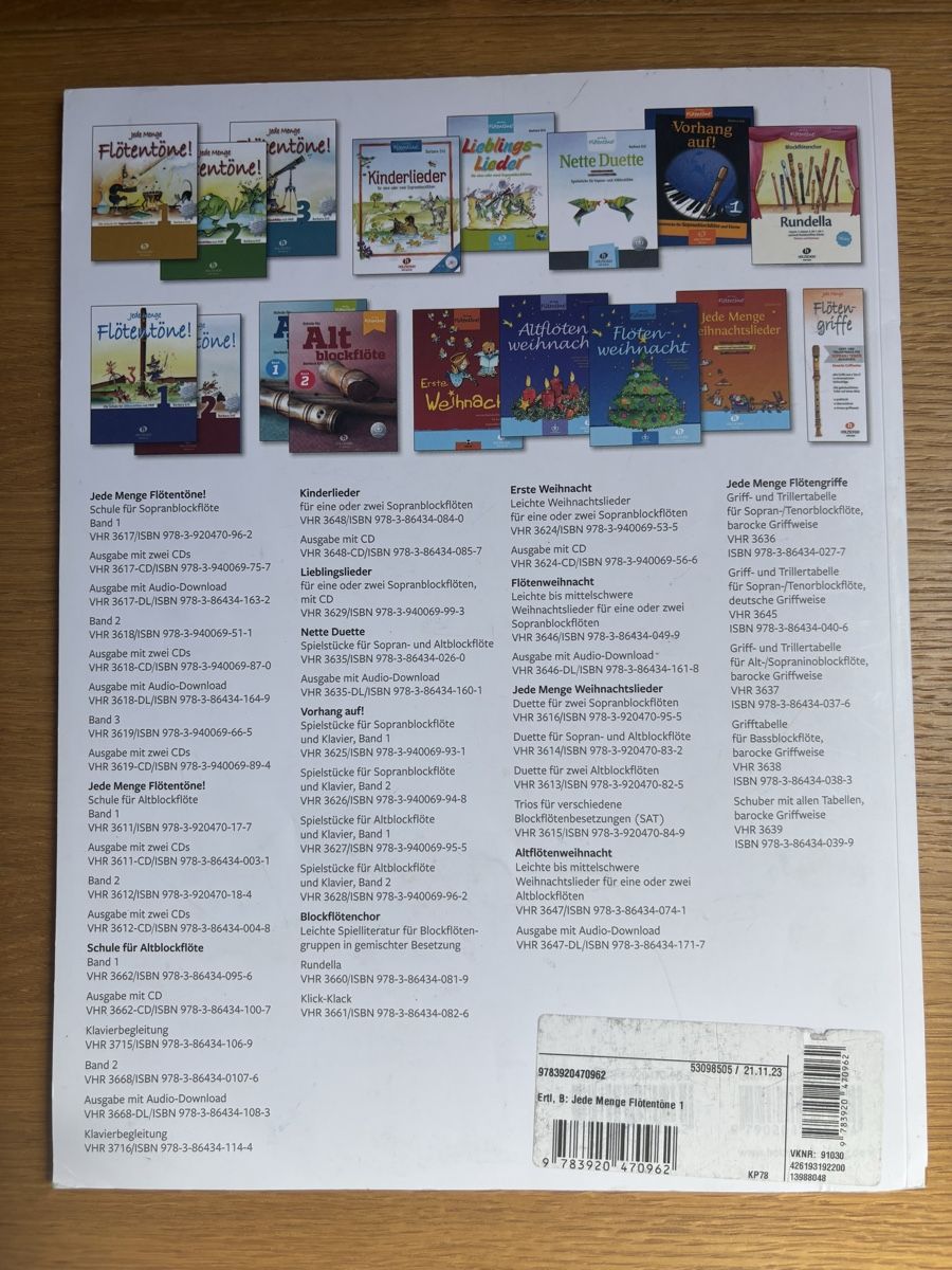 Libri: Flötentöne Jede Menge - Barbara Ertl – Usato da Founex venduto da ari_2gt7 2
