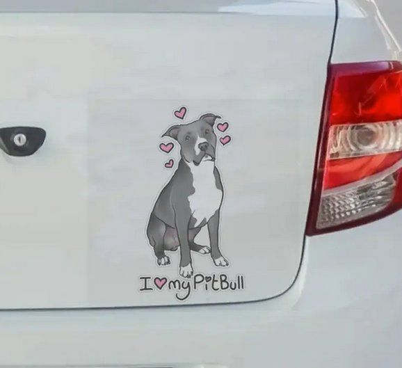 Sticker: AUTOAUFKLEBER "I LOVE MY PITBULL" NEU – Nuovo e nell'imballaggio originale da Bad Ragaz venduto da Schtupsi 1