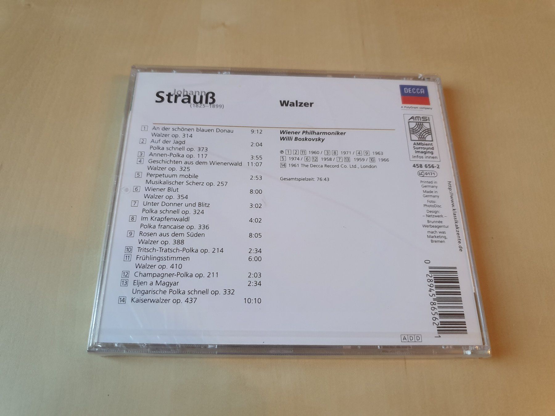 CD: Johan Strauss Walzer neu und ovp – Nuovo e nell'imballaggio originale da Stansstad venduto da collectorsshop 1