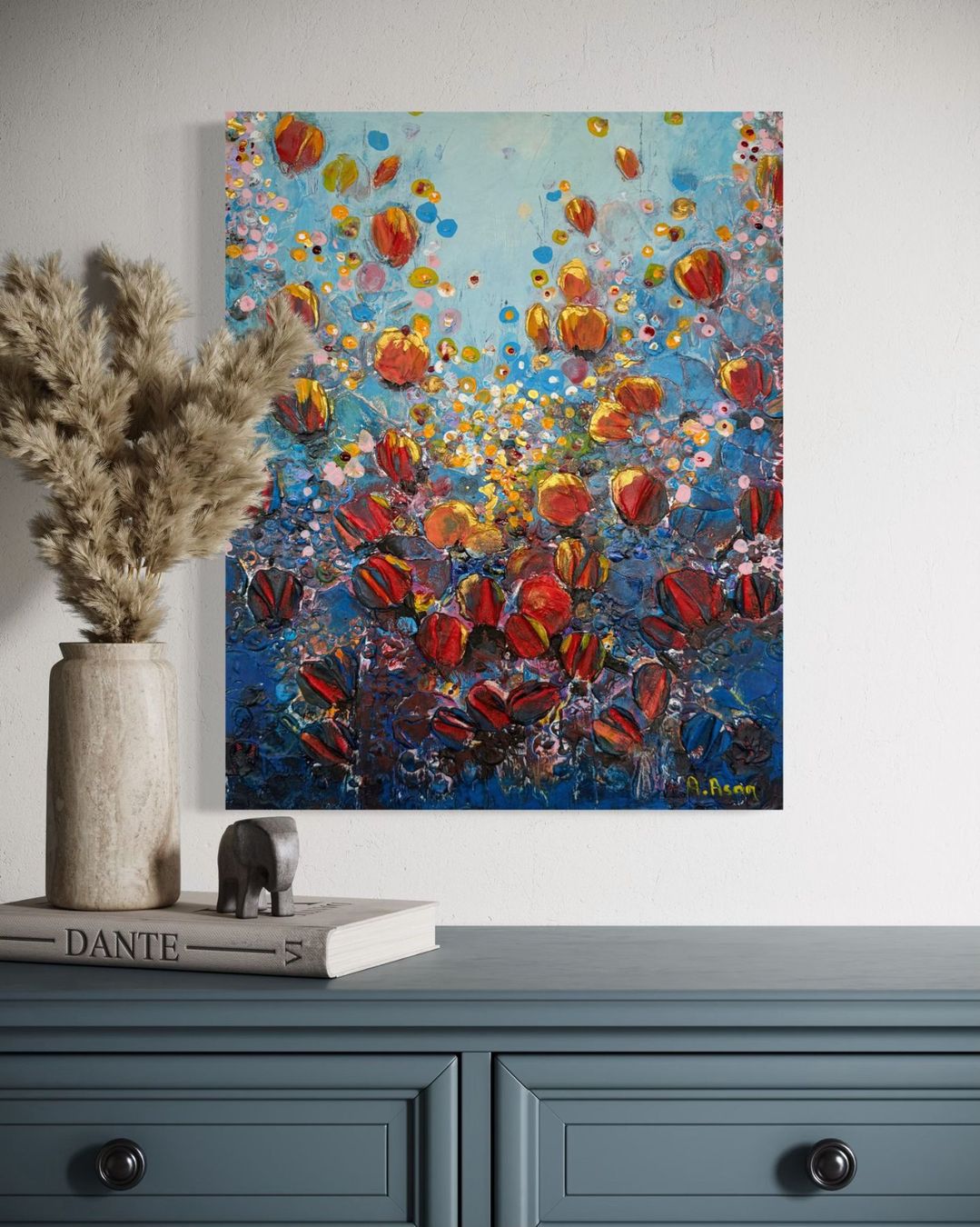 Dipinti: Tableau abstrait original, acrylique sur toile, été! – Nuovo (secondo la descrizione) da Meyrin venduto da Gubiskoart 3