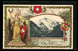 Interlaken, Die Jungfrau, Helvetia mit S
