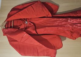 robe Rouge Scintillante avec Broche, Idéale pour Fêtes