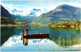SARNERSEE mit Wetterhorn & Schwarzhorngruppe ca. 1965 (OW)