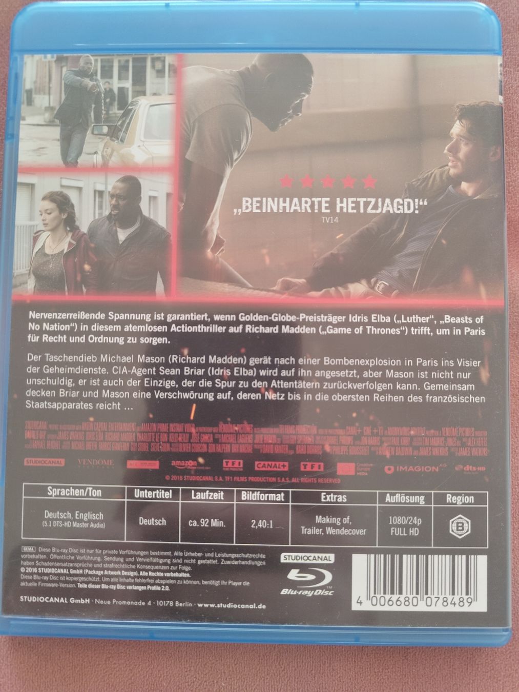 Tutti i DVDs: Blu-Ray Bastille Day – Usato da Zürich venduto da Slevin2710 1