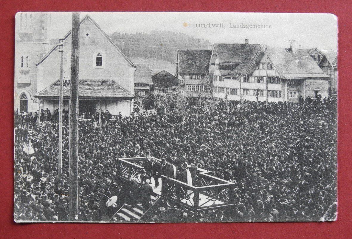 Cartoline postali: Hundwil - Landsgemeinde – Usato da Rain venduto da 999-800-K
