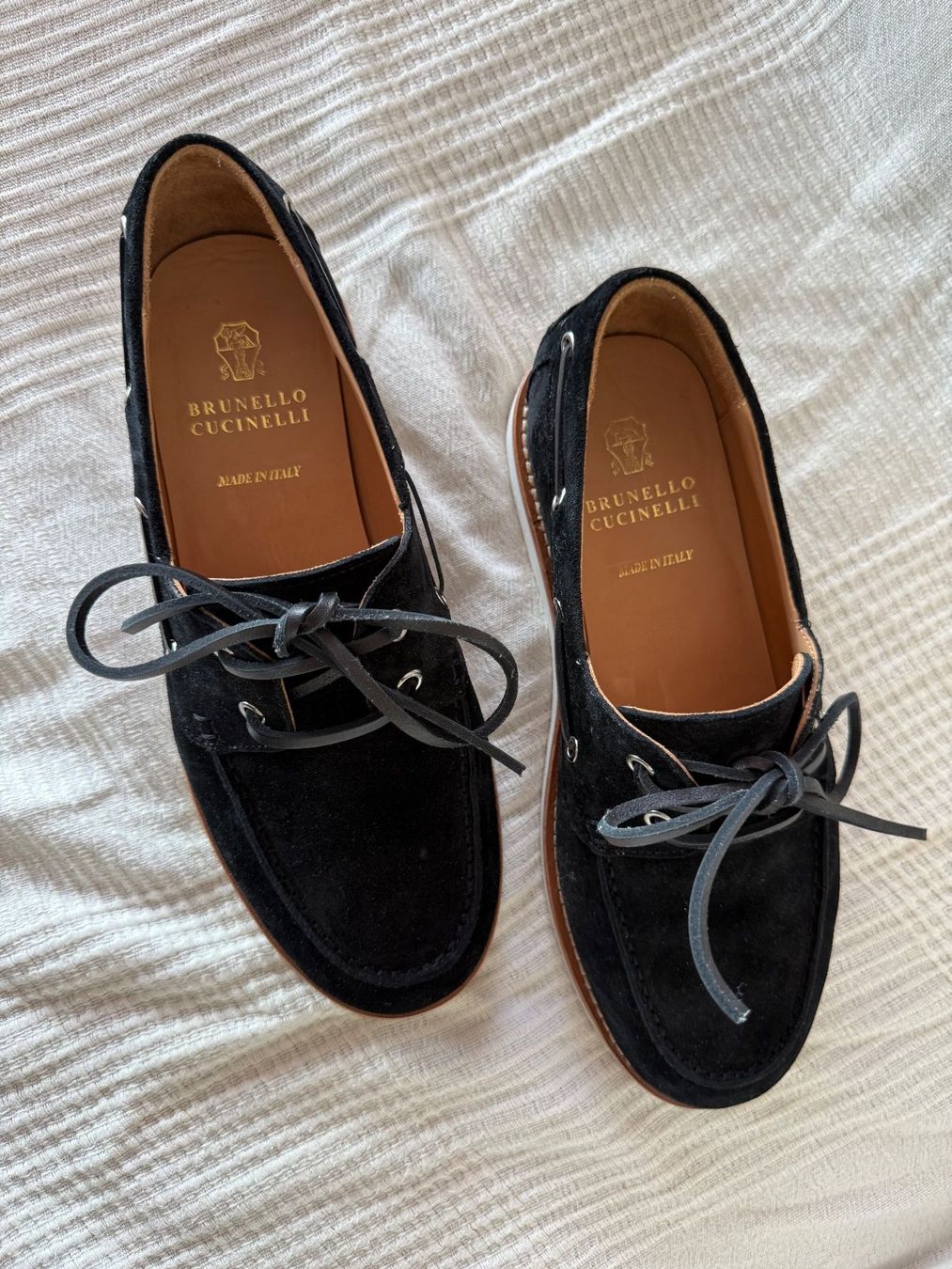 Brunello Cucinelli Scarpe da uomo: Brunello Cucinelli Wildleder Bootsschuhe / Loafer Schwarz 42 – Usato da Zürich venduto da Viz_119 3