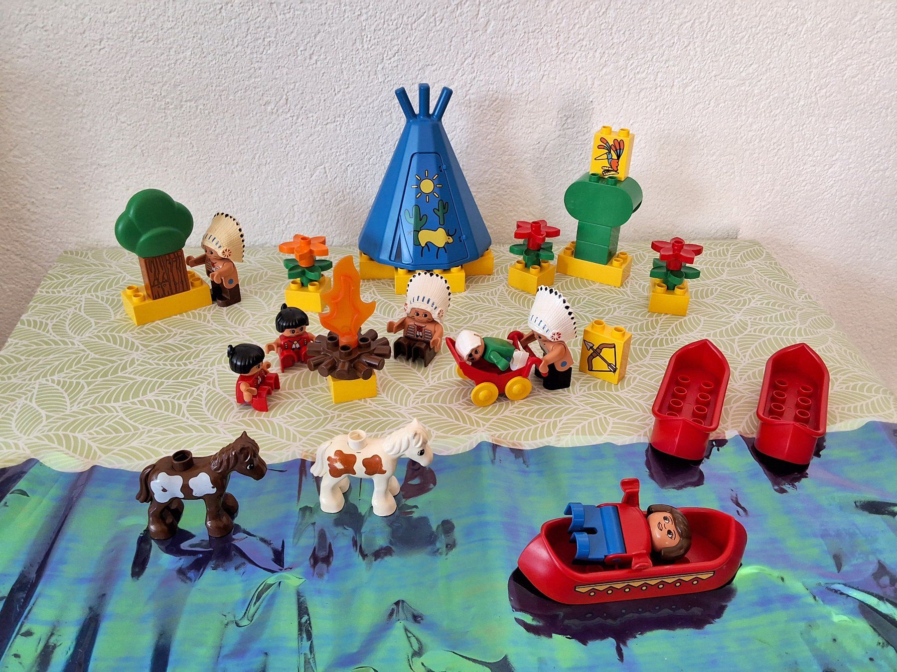 Lego Giocattoli: Lego Duplo Indianer Häuptling mit blauem Zelt – Usato da Liebefeld venduto da moony4blue 2