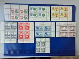 8 postfrische Canada 4er Blocks