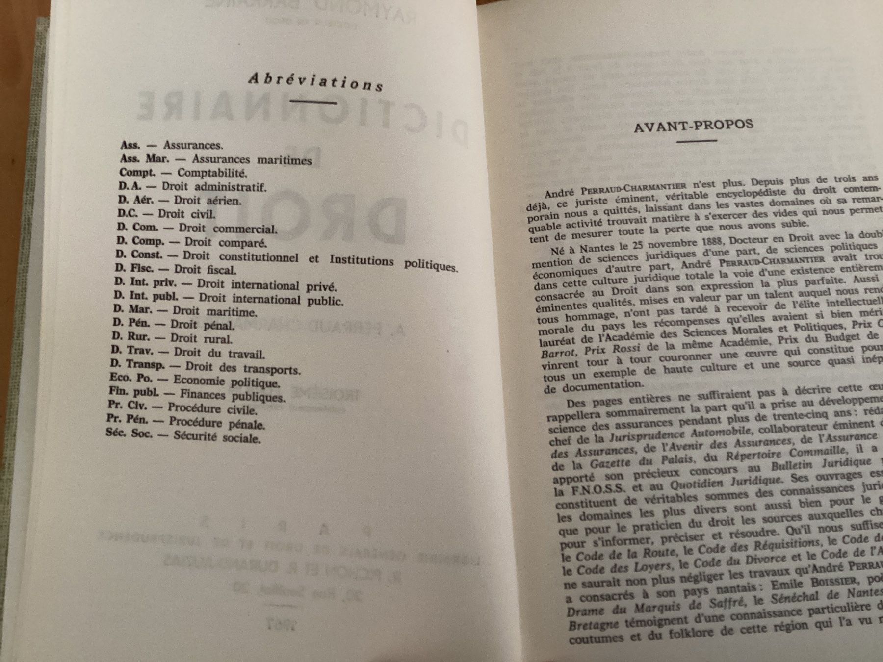 Libri: Dictionnaire de Droit. Raymond Barraine – Usato da Bursinel venduto da don_ccb9 2