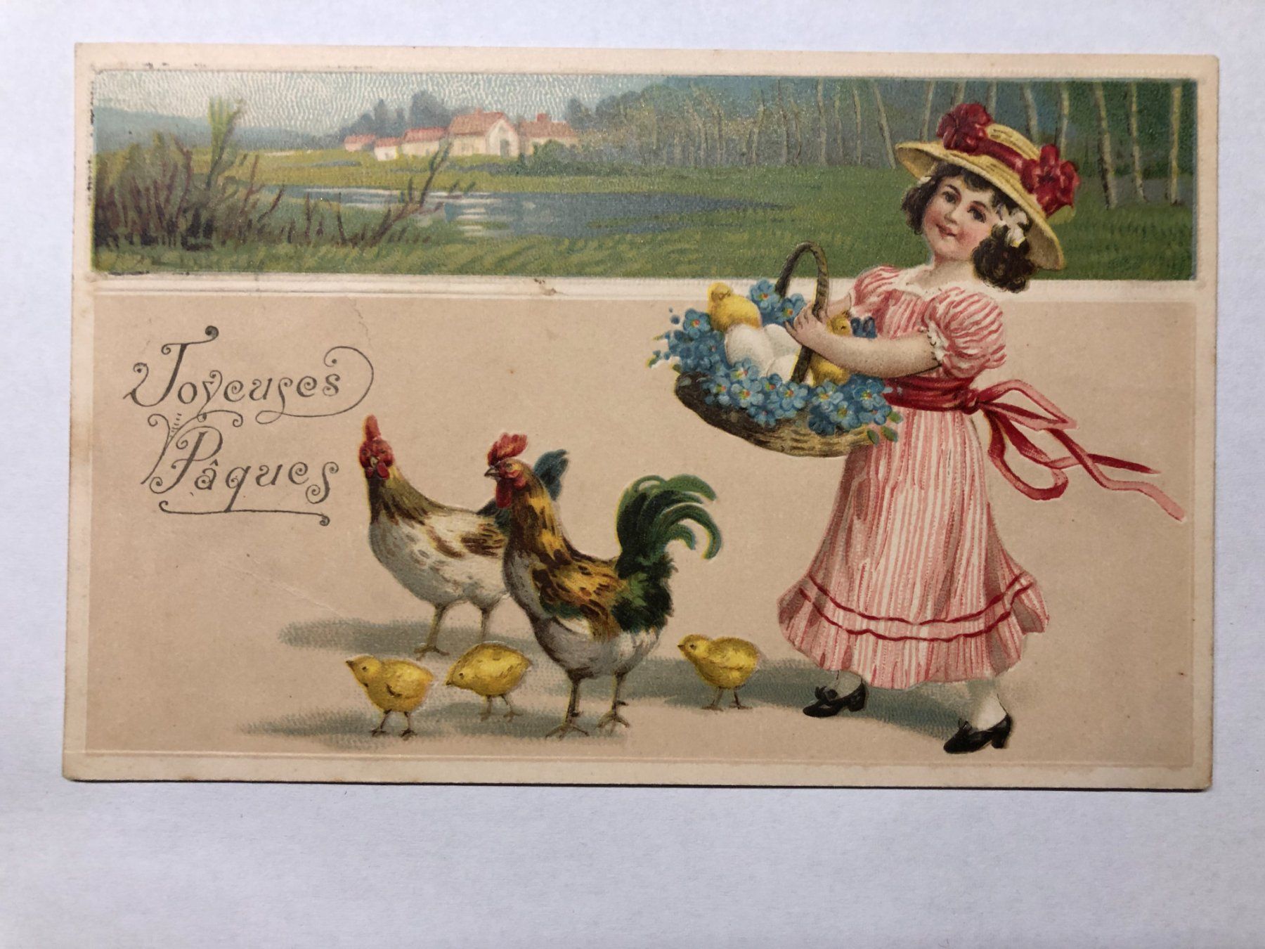 Cartoline postali: Joyeuses Paques 1913 Prägekarte – Usato da Pfäffikon ZH venduto da Waltoversand