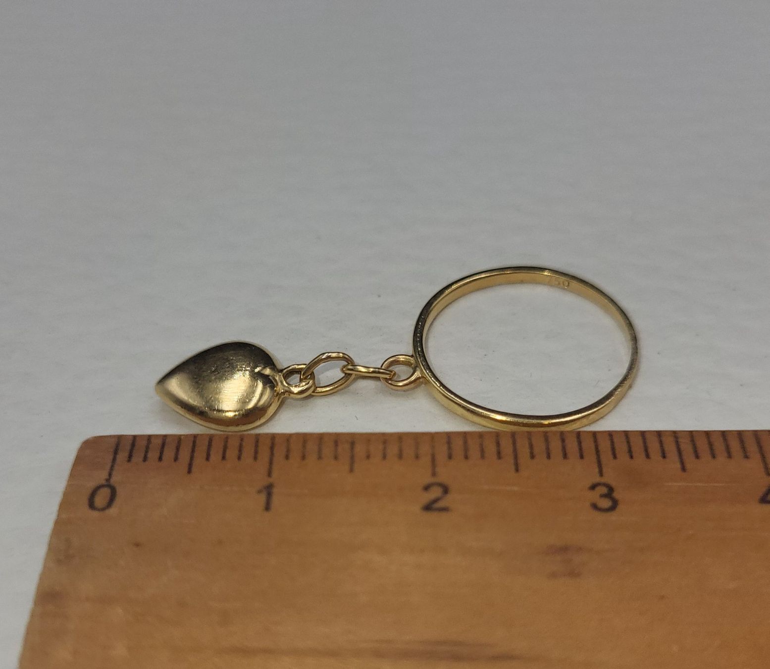 Anelli: 18 Karat 750 Gold Herz-Ring – Usato da Wald ZH venduto da Dasilver 2