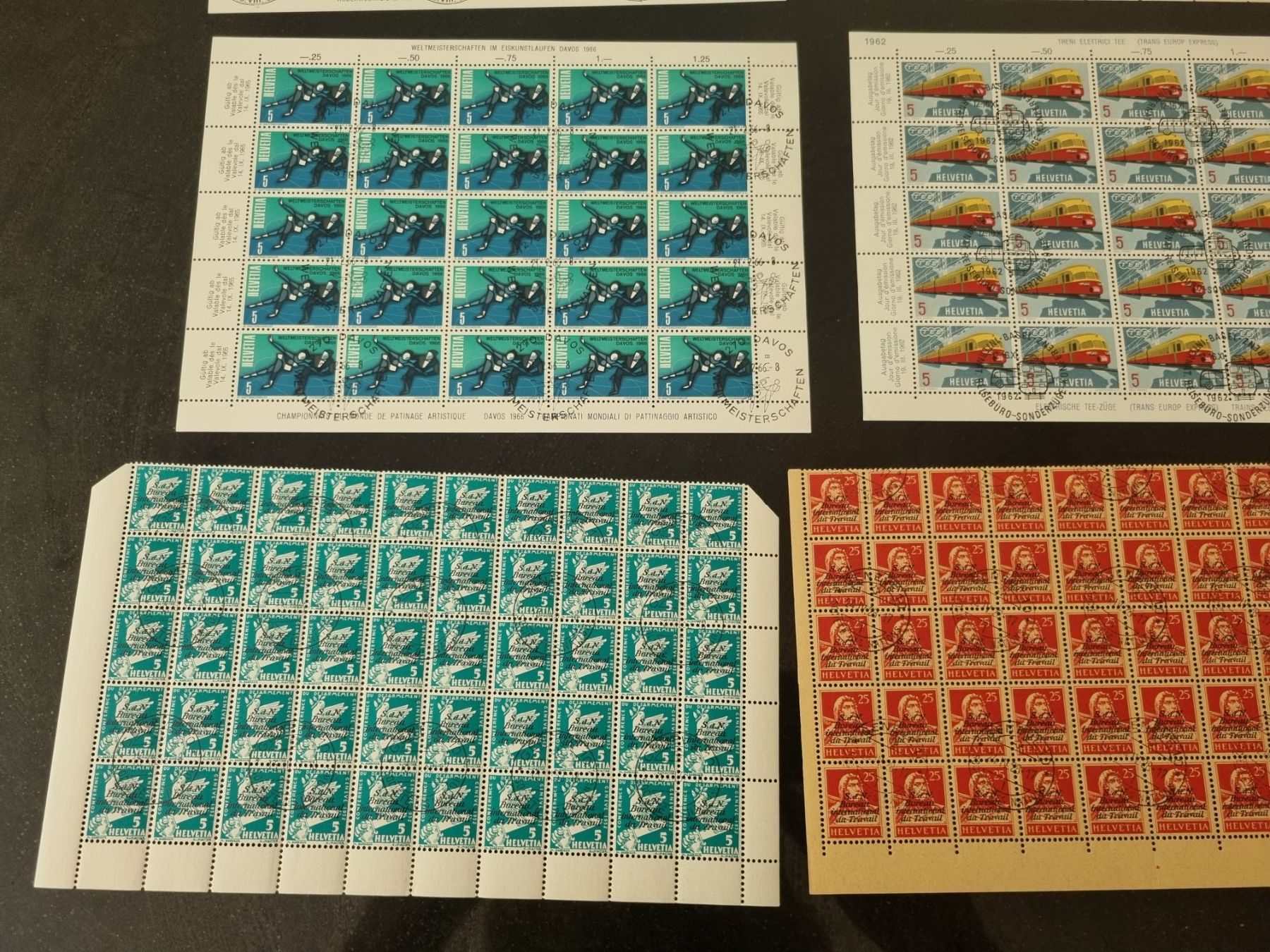Alle Briefmarken: Lot mit 11 gestempelten Bogen/Bogenteile – Gebraucht aus Gümligen von Geniusbuy 6