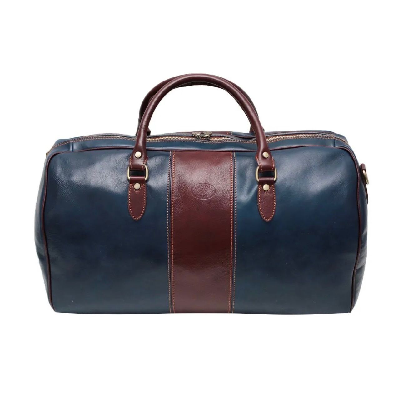 Taschen: Reisetasche Leder Bergamo - Farbe: Blau – Neu und originalverpackt aus Wittenbach von WWW.DRILUBAGS.CH