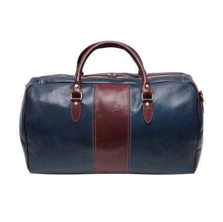 Reisetasche Leder Bergamo - Farbe: Blau