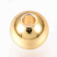 Metallperlen vergoldet  6mm   5 Stück