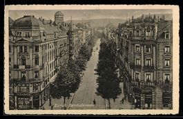 AK Zürich, Bahnhofstrasse mit Hotel National