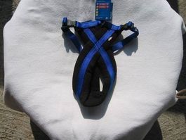 Geschirr Supersoft blau/schwarz, S
