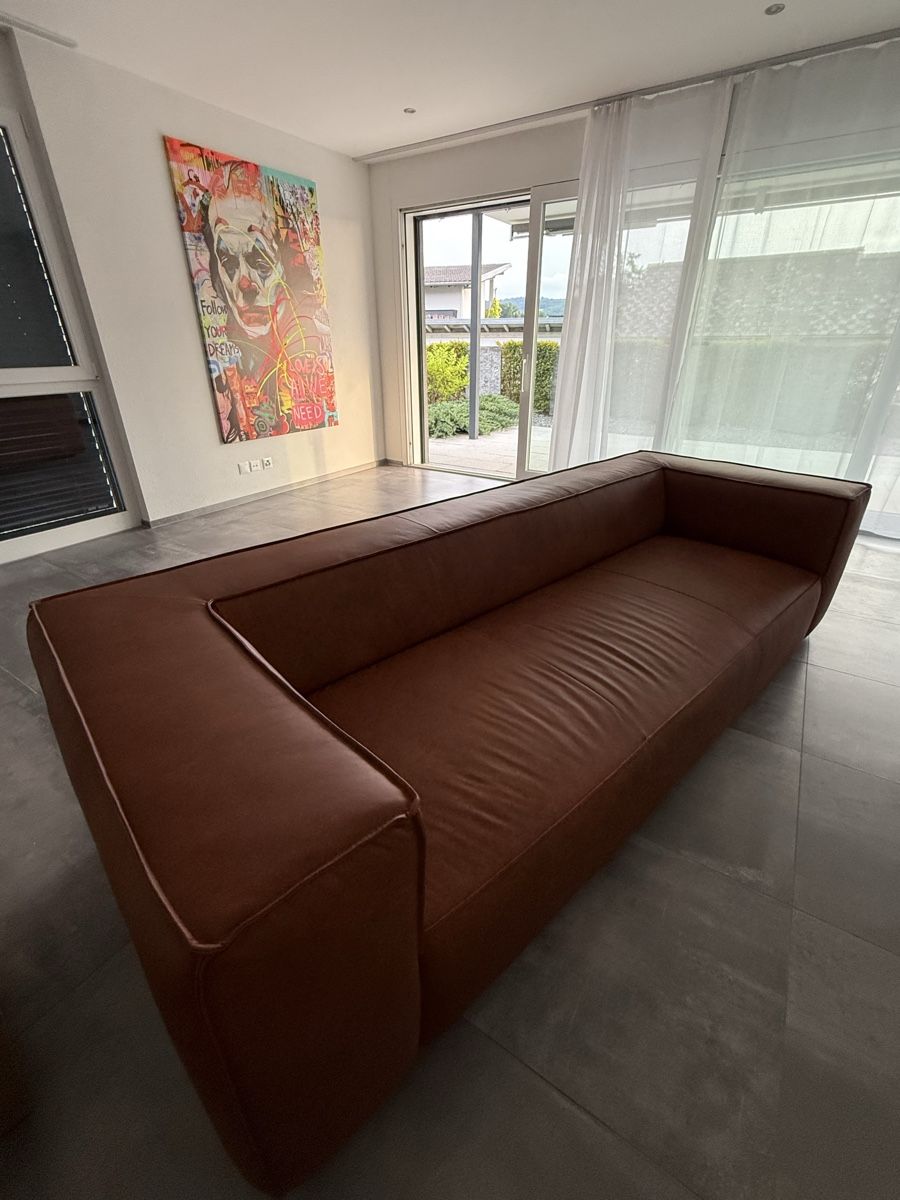 Sofas: 3-SITZER-SOFA Echtleder Cognac – Neuf (Voir description) à Dottikon par Cypherpunk1990 1