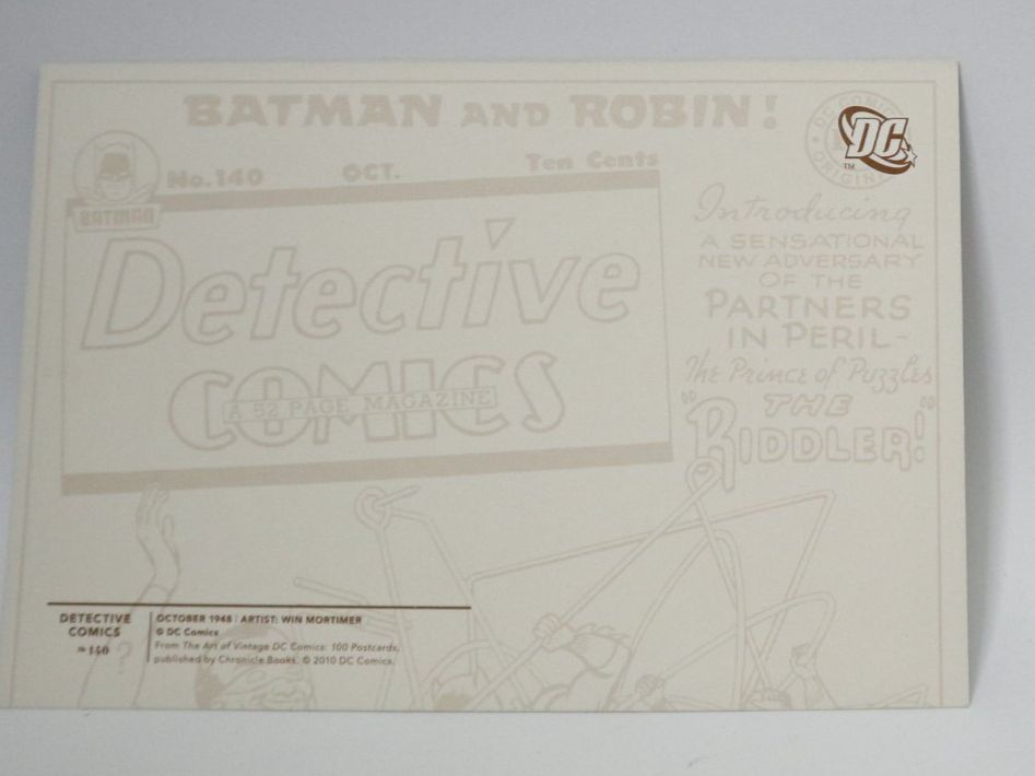 Ansichtskarten: AK DC Detectives Comic Cover, Batman & Robin, Postkarte – Neu (gemäss Beschreibung) aus Eschenbach SG von Astalavista 1