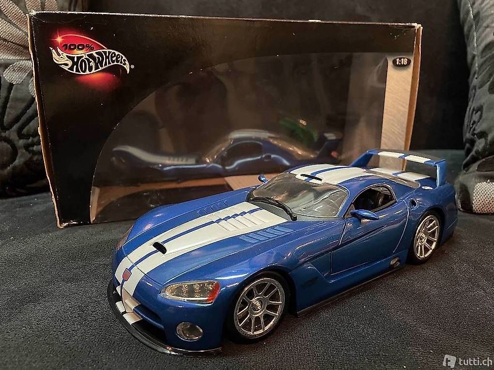 Hot Wheels Modellautos: Dodge Viper GTS-R Concept Modellauto 1:18 HotWheels – Gebraucht aus Möhlin von