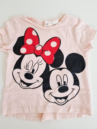 Baby Girl T-Shirt H&M Gr. 68 4-6M Mickey und Minnie Mouse