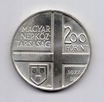 (339) Ungarn, 1977, 200 Forint, stgl, Silber