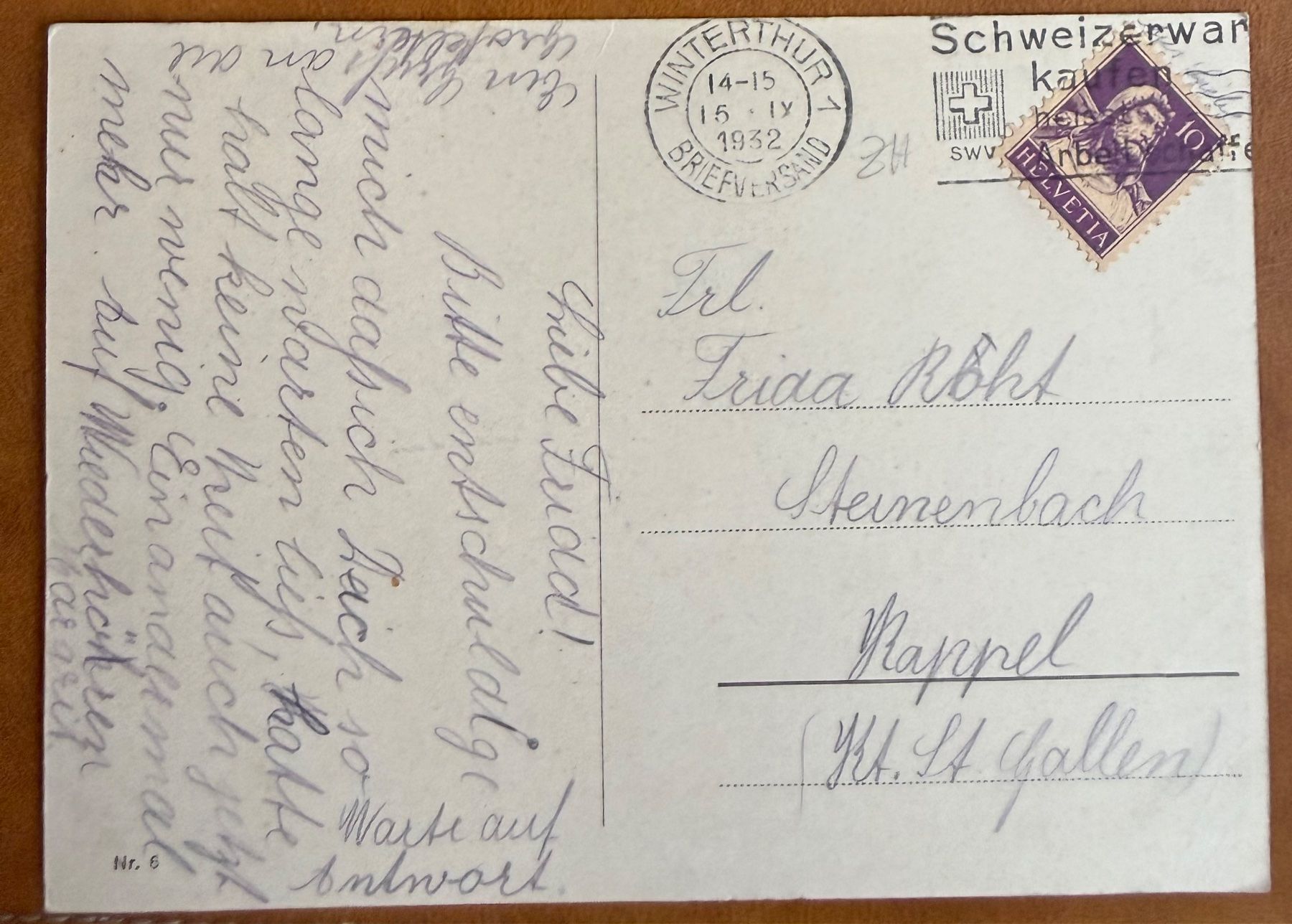 Cartes postales: Winterthur - Primarschule 1932 – D'occasion à Lutry par Ediego 1