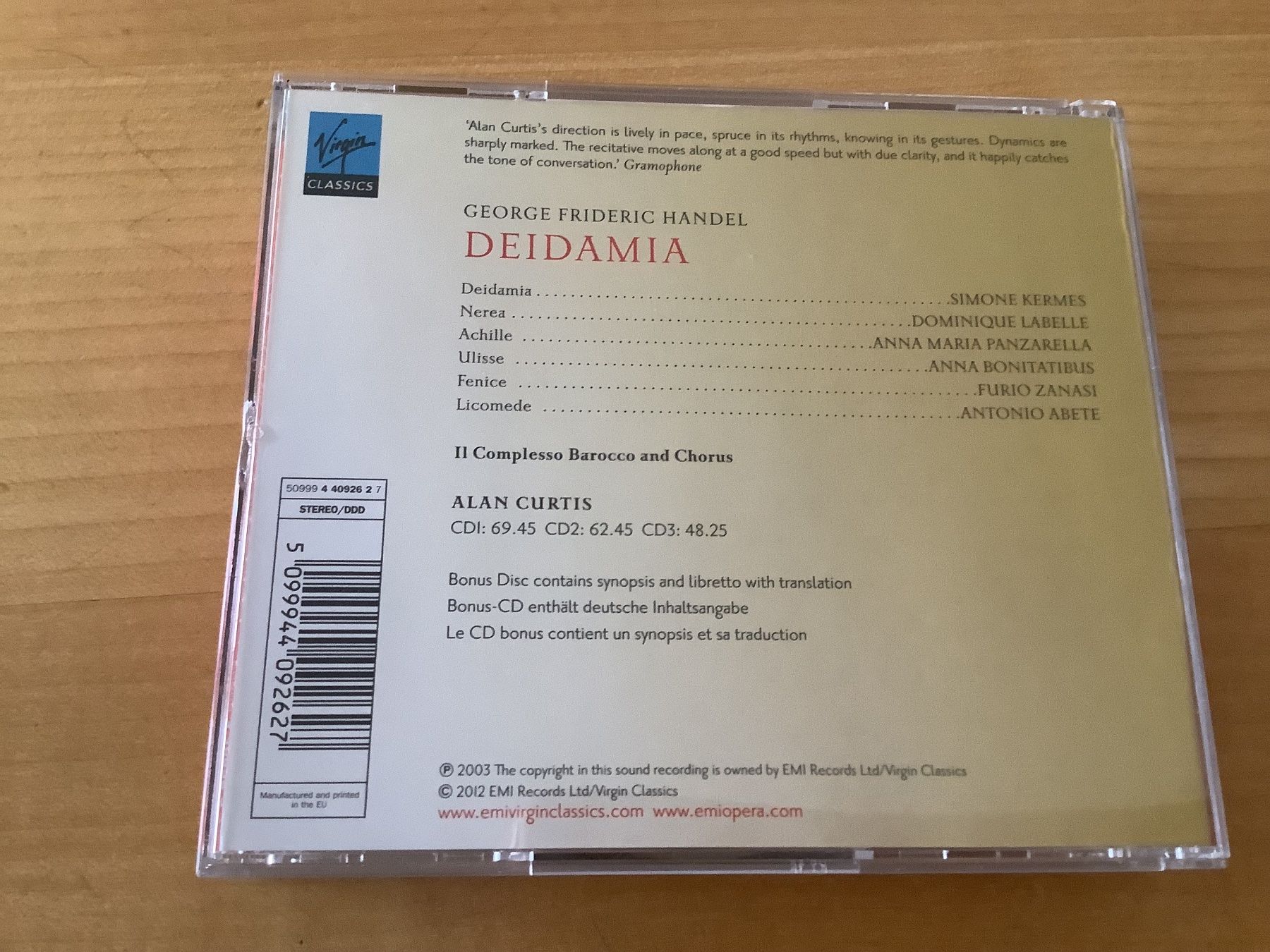 CDs: Handel Deidamia – Gebraucht aus Zürich von airyfairy 1