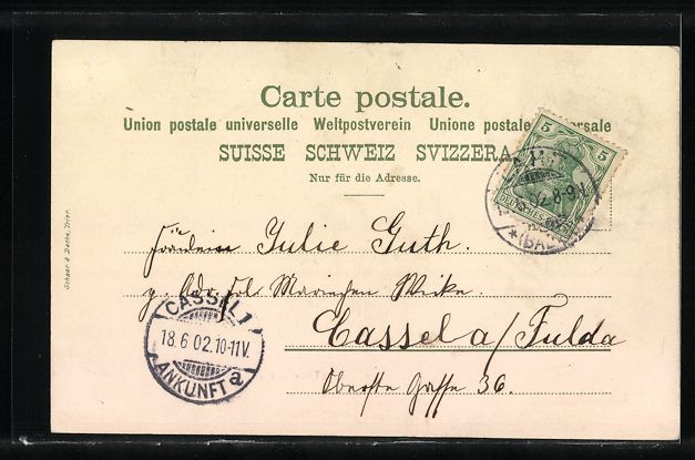 Cartoline postali: Thun, Uferpartie und die Alpen, Blumen – Usato da Berlin venduto da bartko-reher 1