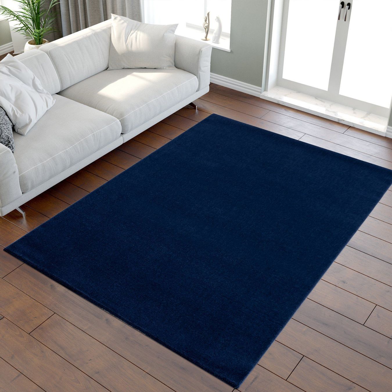 Teppiche: Teppich Uni 9502-Navy, 160 x 230 cm – Neu und originalverpackt aus Reinach AG von carpethouse