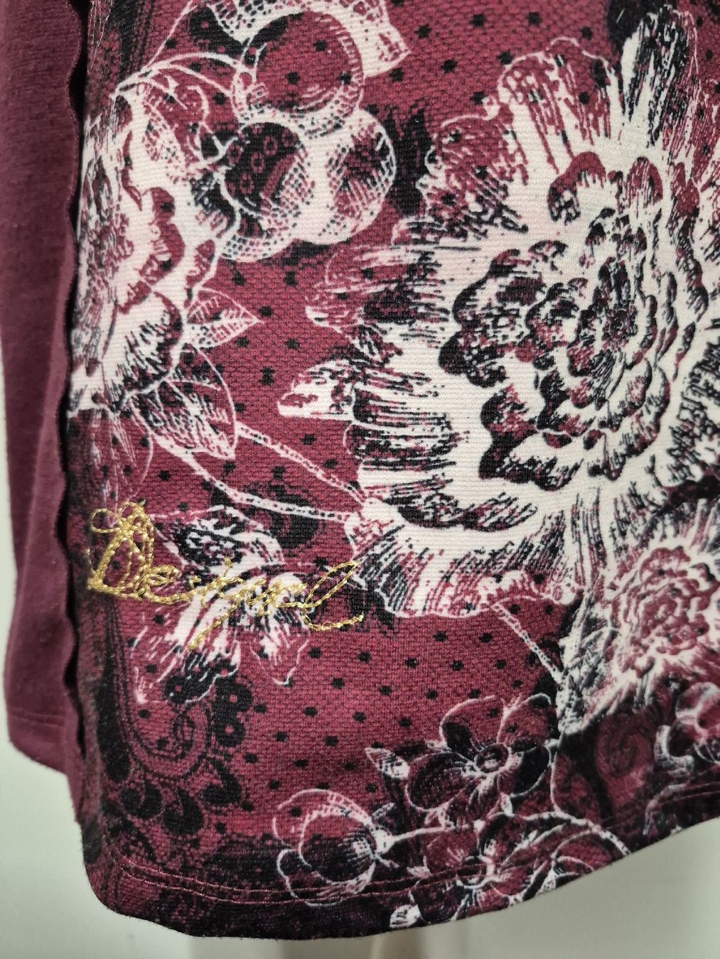 Desigual Vestiti: Desigual Jersey Kleid mit Muster Gr.M, bordeaux – Usato da Merligen venduto da muss_haben 1