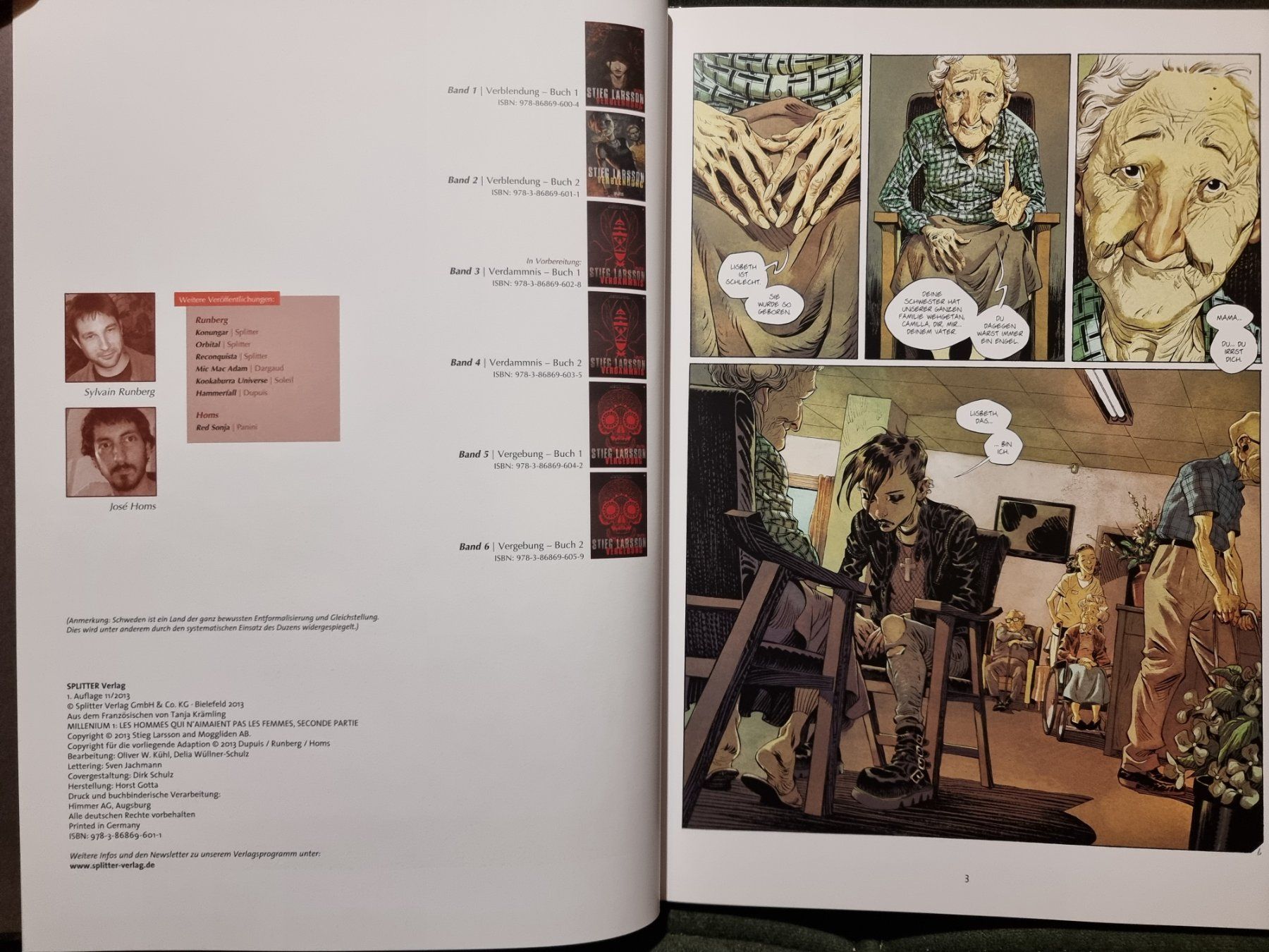Comics: Stieg Larsson Millennium-Trilogie Bd. 2: Verblendung, Buch 2 – Gebraucht aus Villigen von Tschachtlan 3
