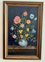Blumenstrauss Gemälde im Rahmen, Frühlingsdekoration!
