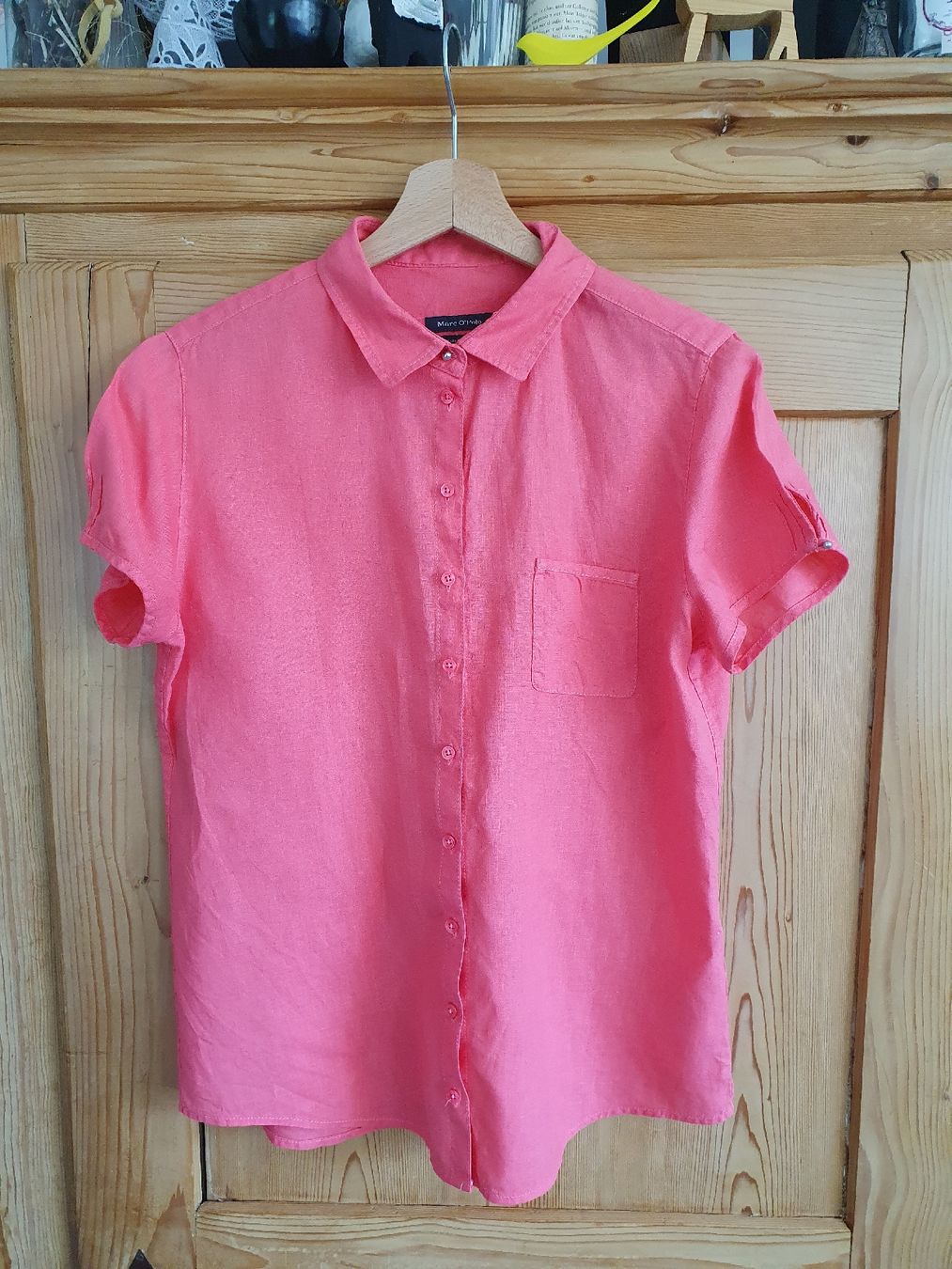 Marc O'Polo Camicette: Marc O'Polo Leinenbluse, pink, Gr. 40 – Usato da Steinach venduto da Xamax18