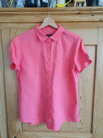 Marc O'Polo Leinenbluse, pink, Gr. 40