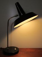 Grosse Mid Century Tischleuchte Vintage Lampe Hexenhut 1960