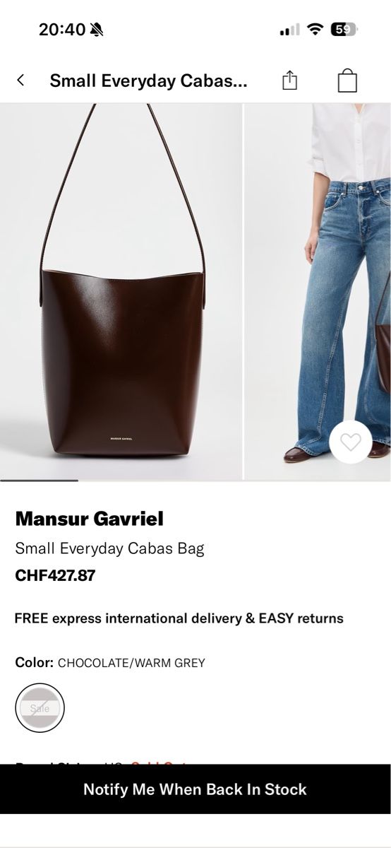 Mansur Gavriel Borse da donna: Mansur Gavriel Small Everyday Cabas – Nuovo e nell'imballaggio originale da Zürich venduto da CanBC 3