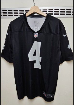 Maillot NFL Raiders Carr #4 Nike, Taille L, Comme Neuf!