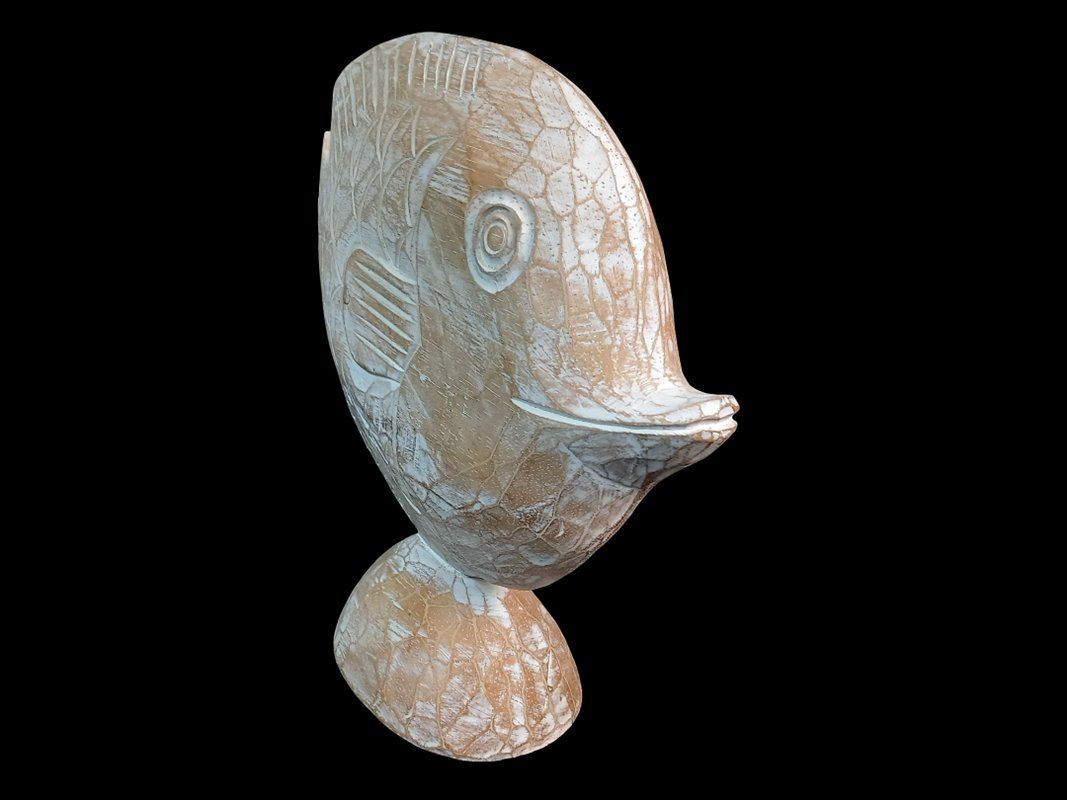 Sculture & Statue: Holzskulptur Fisch – Usato da Hünenberg venduto da Restwert_Zug 3